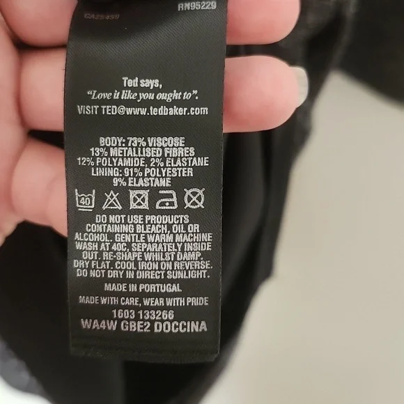 Ted Baker London metallic ruched midi cocktail party dress, date night, evening - Picture 6 of 10